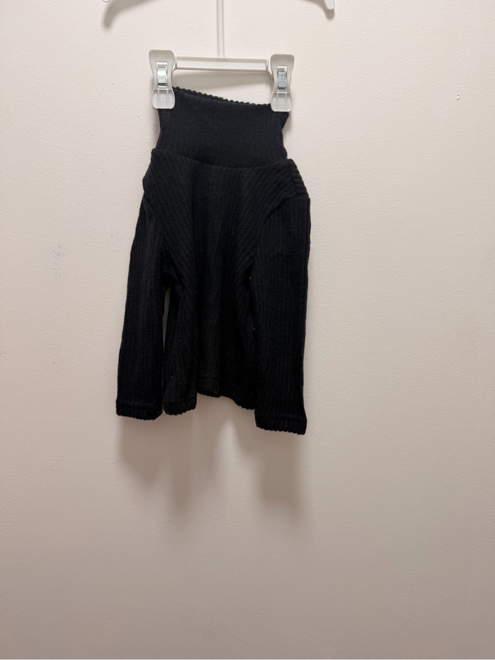 SHEIN Black Off-the-Shoulder Ribbed Sweater Top